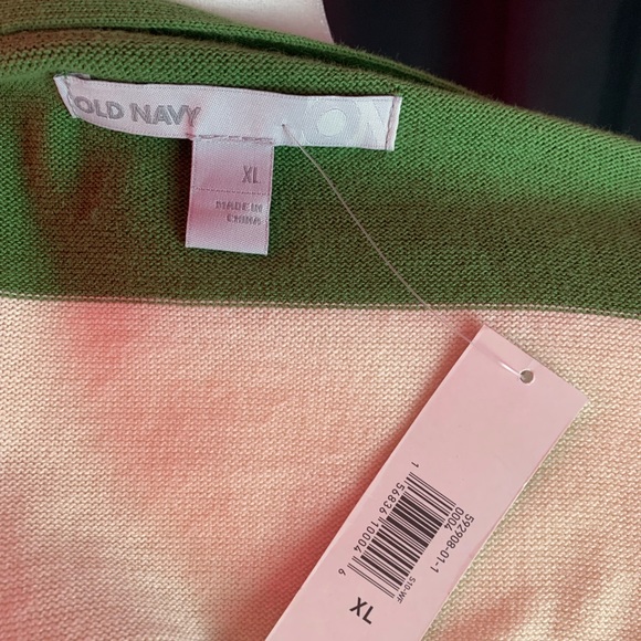 Old Navy green/cream wrap sweater with tags XL - Picture 4 of 8